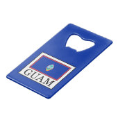Guam Creditkaart Flessenopener (Voorkant Gekanteld)