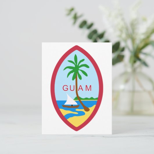 GUAM - embleem/vlag/wapen/symbool Briefkaart (Staand voorkant)