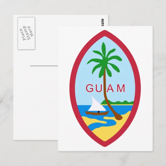 GUAM - embleem/vlag/wapen/symbool Briefkaart (Voorkant / Achterkant)