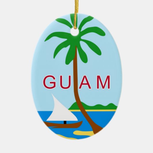GUAM - embleem/vlag/wapen/symbool Keramisch Ornament (Voorkant)