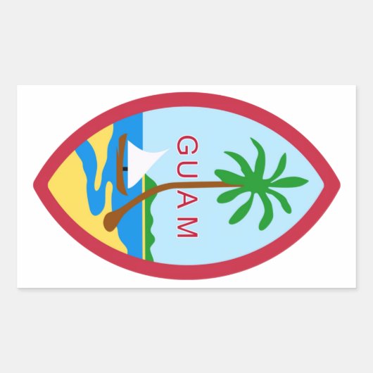 GUAM - embleem/vlag/wapen/symbool Rechthoekige Sticker (Voorkant)