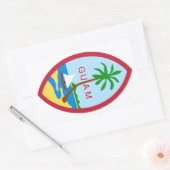 GUAM - embleem/vlag/wapen/symbool Rechthoekige Sticker (Envelop)