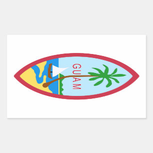 GUAM - embleem/vlag/wapen/symbool Rechthoekige Sticker