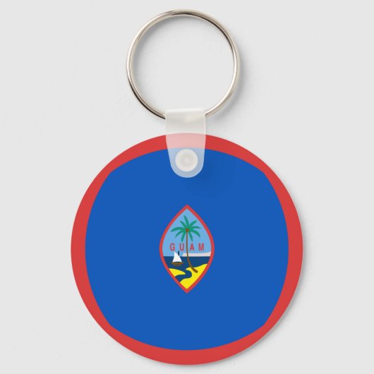 Guam Fisheye Flag Sleutelhanger (Voorkant)