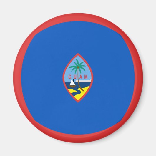 Guam Fisheye Vlagmagneet Magneet (Voorkant)