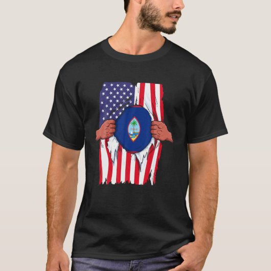 Guam Flag Bloed binnen me Thuisse Pride Guamanian T-shirt (Voorkant)