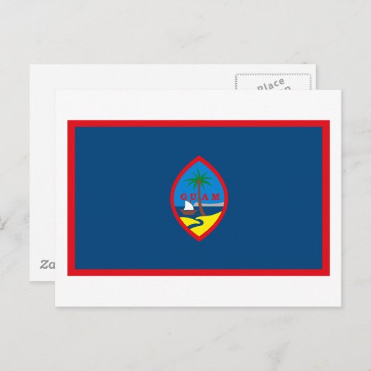 Guam Flag Briefkaart (Voorkant / Achterkant)