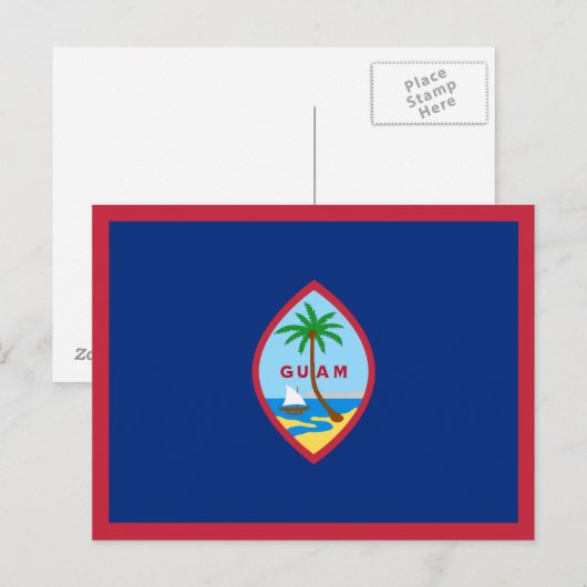 Guam Flag Briefkaart (Voorkant / Achterkant)