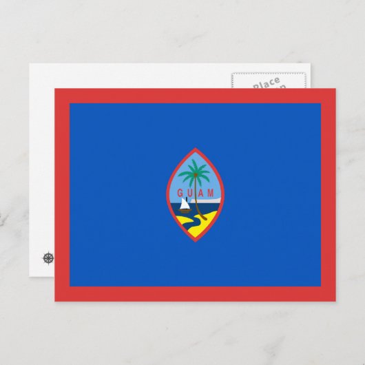 Guam Flag Briefkaart (Voorkant / Achterkant)
