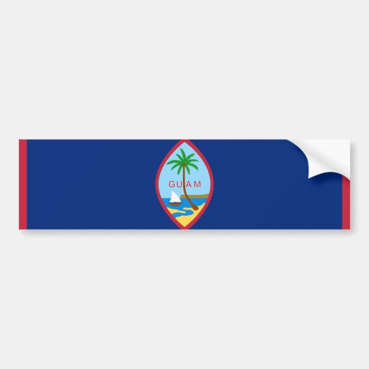 Guam Flag Bumpersticker (Voorkant)