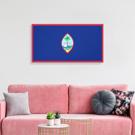 Guam Flag Canvas Afdruk (Insitu (Woonkamer))