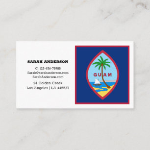 Guam Flag Elegant Visitekaartjes/USA Visitekaartje
