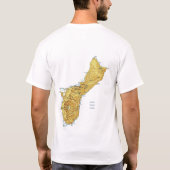Guam Flag en Map T-Shirt (Achterkant)