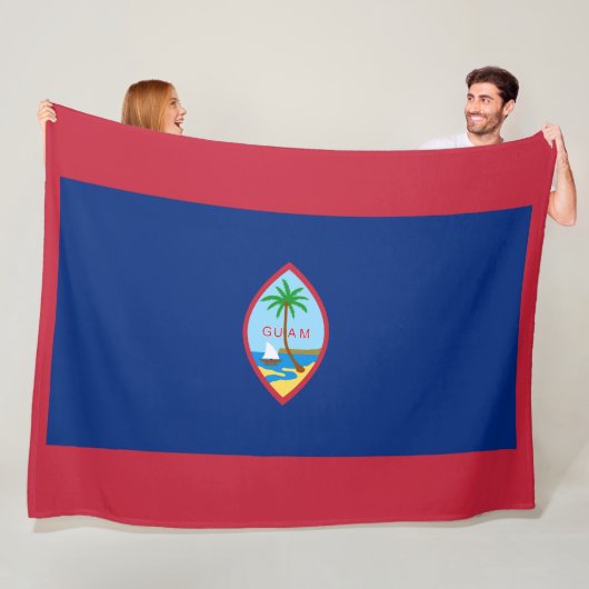 Guam Flag Fleece Deken (In situ)