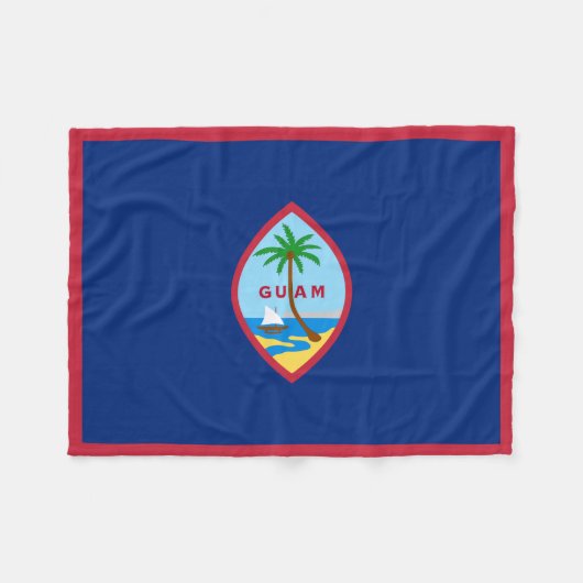 Guam Flag Fleece Deken (Voorkant (Horizontaal))