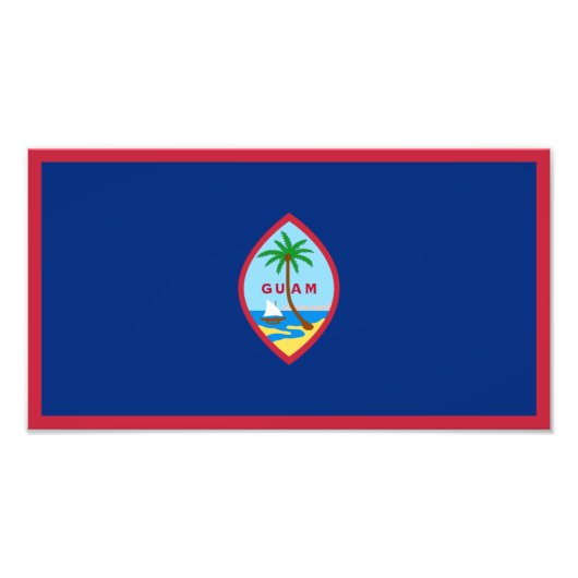 Guam Flag Foto Afdruk (Voorkant)