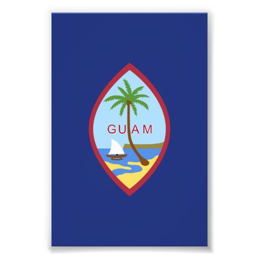 Guam Flag Foto Afdruk (Voorkant)