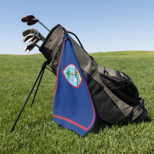 Guam Flag Golfhanddoek (Groen)
