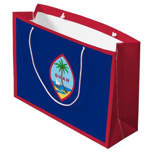 Guam Flag Groot Cadeauzakje (Achterkant Gekanteld)