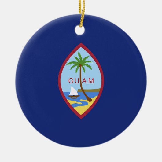 Guam Flag Keramisch Ornament (Voorkant)
