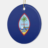 Guam Flag Keramisch Ornament (Links)
