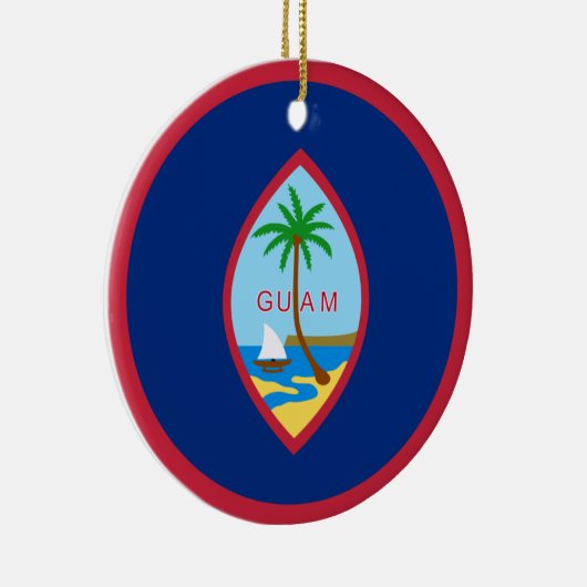 Guam Flag Keramisch Ornament (Rechts)