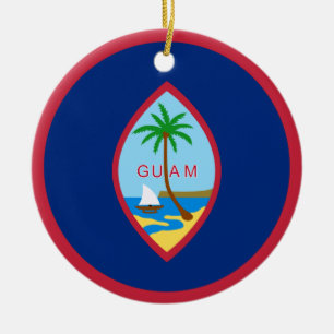 Guam Flag Keramisch Ornament