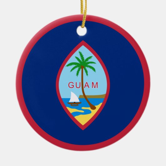 Guam Flag Keramisch Ornament (Voorkant)