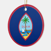 Guam Flag Keramisch Ornament (Links)