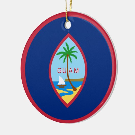 Guam Flag Keramisch Ornament (Links)