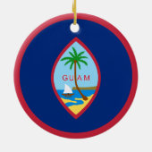 Guam Flag Keramisch Ornament (Achterkant)