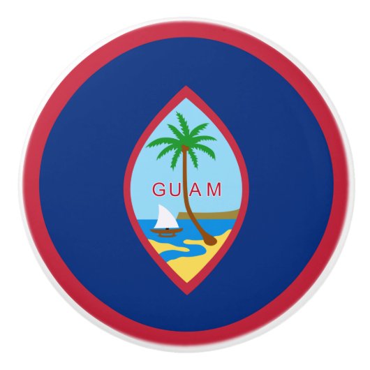 Guam Flag Keramische Knop (Voorkant)