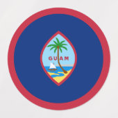 Guam Flag Labels (Design 2)