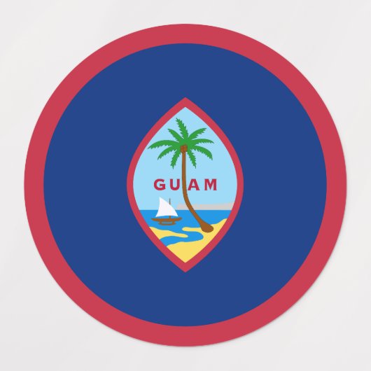 Guam Flag Labels (Design 1)