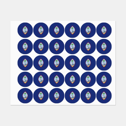 Guam Flag Labels (Vel)