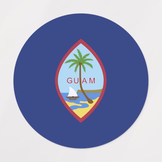 Guam Flag Labels (Design 1)