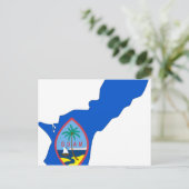Guam Flag Map Briefkaart (Staand voorkant)