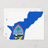 Guam Flag Map Briefkaart (Voorkant / Achterkant)