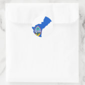 Guam Flag Map Ronde Sticker (Tas)