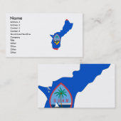Guam Flag Map Visitekaartje (Voorkant / Achterkant)