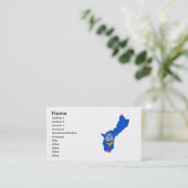 Guam Flag Map Visitekaartje (Staand voorkant)