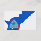 Guam Flag Map Visitekaartje (Achterkant)