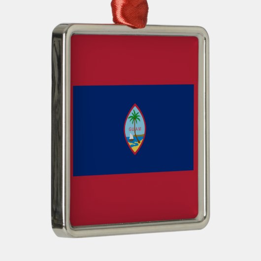 Guam Flag Metalen Ornament (Rechts)