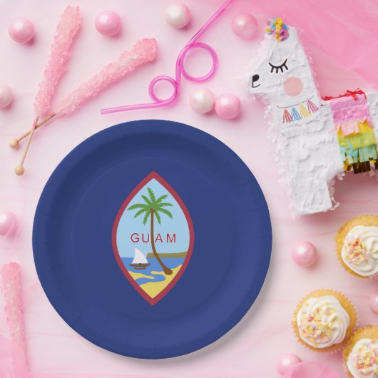 Guam Flag Papieren Bordje (Feest)