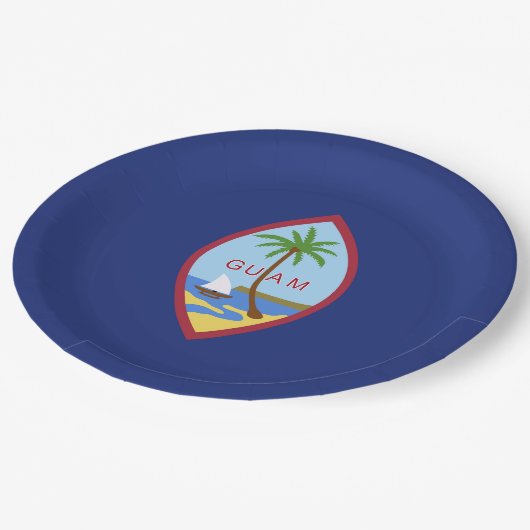 Guam Flag Papieren Bordje (Gekanteld)