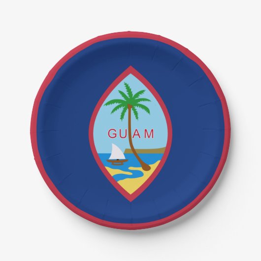 Guam flag  papieren bordje (Voorkant)