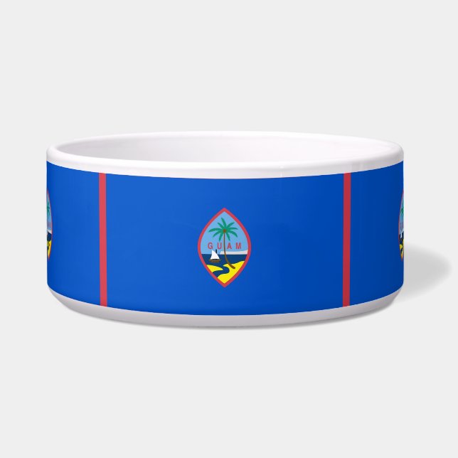 Guam Flag Pet Bowl Voerbakje (Voorkant)