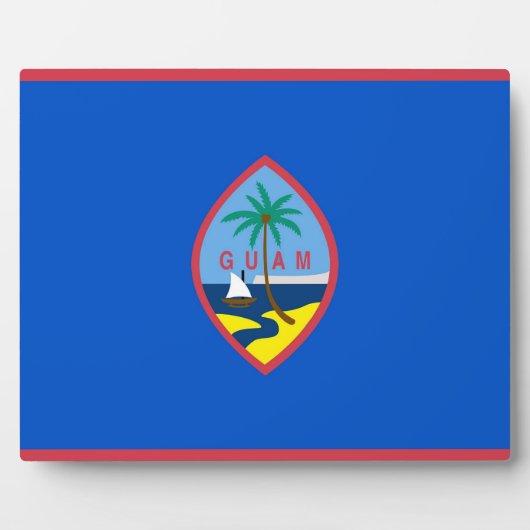 Guam Flag Plaque Fotoplaat (Voorkant)