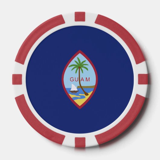 Guam Flag Poker Chips (Voorkant)