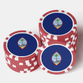 Guam Flag Poker Chips